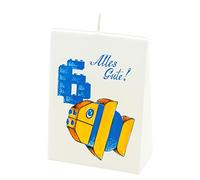 Vela de cumpleaños, para cumpleaños nr. 6: pez, hecho a mano y pintado a mano, 9 x 5 x 12 cm.
