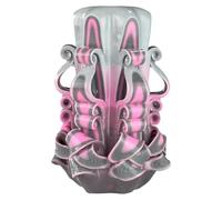 Vela de diseño hecha a mano, vela decorativa inodora Ø6,5 x h 15 cm, vela cilíndrica de combustión larga 56 horas, mechas de algodón sin humo, decoración doméstica ideal y regalo versátil