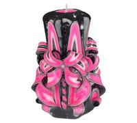 Vela de diseño hecha a mano, vela decorativa inodora Ø6,5 x h 15 cm, vela cilíndrica de combustión larga 56 horas, mechas de algodón sin humo, decoración doméstica ideal y regalo versátil