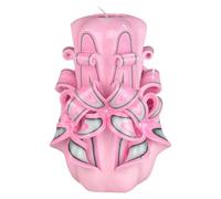 Vela de diseño hecha a mano, vela decorativa inodora Ø6,5 x h 15 cm, vela cilíndrica de combustión larga 56 horas, mechas de algodón sin humo, decoración doméstica ideal y regalo versátil