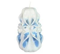 Vela de diseño hecha a mano, vela decorativa inodora Ø6,5 x h 15 cm, vela cilíndrica de combustión larga 56 horas, mechas de algodón sin humo, decoración doméstica ideal y regalo versátil