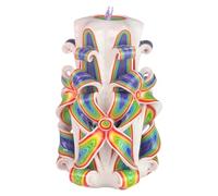 Vela de diseño hecha a mano, vela decorativa inodora 60 x 130 mm, vela cilíndrica de combustión larga 50 horas, mechas de algodón sin humo, decoración doméstica ideal y regalo versátil