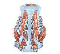 Vela de diseño hecha a mano, vela decorativa inodora 60 x 130 mm, vela cilíndrica de combustión larga 50 horas, mechas de algodón sin humo, decoración doméstica ideal y regalo versátil