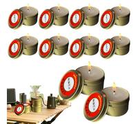 Vela de emergencia, 10 unidades, llama consistente, velas de supervivencia de larga duración, velas de camping, dispositivo de iluminación sin humo para senderismo, suministros de supervivencia al