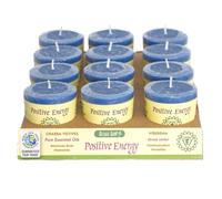 Vela de energa de chakra a mano perfumada premium | Votivo 12 paquete | Energa positiva Visuddha | Vela de oracin y meditacin de yoga | Quemadura