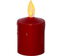 Vela de exterior LED con sensor de luz, roja, parpadeante