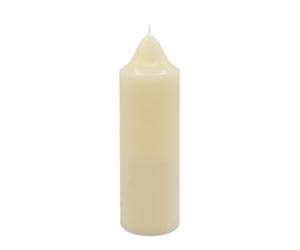 Vela de farol XXL en crema sin perfume, 30 cm, gran vela con 190 horas de combustión, vela en bloque, vela de chimenea, vela de columna, redonda, grande, inodora, sin hollín