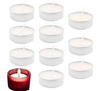 Vela de genérica, Velas calentadoras de Platos - 10 Velas calentadoras de Platos - Velas de Viaje de Larga duración, Velas sin Gotas para el hogar, Navidad, no perfumadas