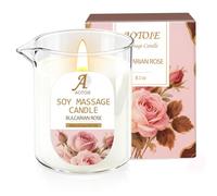 Vela de Masaje 240ml con Aceite Rosa, Vela Sensual de Baja Temperatura para Parejas, Aceite de Masaje Natural para Relajación y SPA, Regalo para Mujeres de San Valentín y el Día de la Madre