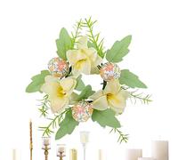 Vela de Pascua anillos coronas - decoración de velas de flores, guirnalda decorativa de Pascua | Anillo de sostenedor de vela de flor de huevo de imitación para mesas navideñas, decoración del hogar