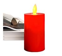 Vela de píldora de llama en movimiento, velas de en movimiento, columnas rojas parpadeantes sin llama, falso, LED, decoración de mesa para decoración navideña para en casa