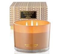 Vela de soja de lujo 96NORTH | Vela grande en maceta de 3 mechas | Hasta 40 horas de combustión | Cera de soja 100% natural | Regalo de inauguración de casa para hombre y mujer