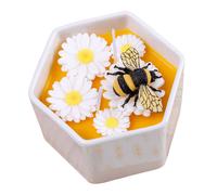 Vela de soja perfumada con forma de cuenco de leche y miel para regalar en primavera