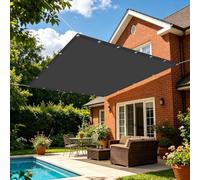 Vela de Sombra 200 x 300 cm Rectangular Protección Rayos UV Resistente Transpirable Transpirable Toldos Vela Toldo Parasol Terraza Exterior para Tejado de Terraza, Balcón, Gris Oscuro