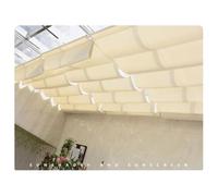 Vela de sombra for pérgola retráctil, resistente al agua, color blanquecino, varios tamaños(0.8x4m)