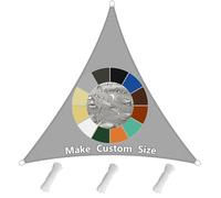 Vela de sombra impermeable triangular, 98 % de protección UV, resistente a desgarros e intemperie, poliéster PES, muchas longitudes y anchuras a elegir, incluye cuerdas de fijación para terraza y