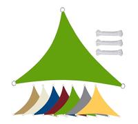 Vela De Sombra Triangular Impermeable 2x2x2 5x5x7m Toldo Pergolas Jardin Exterior,95% Protección UV Tela Lona De Sombreo,Incluye Ojales Y Cuerda, Toldo Balcon Playa Terraza(Green,2.4 x 2.4 x 2.4 m)