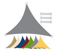 Vela De Sombra Triangular Impermeable 2x2x2 5x5x7m Toldo Pergolas Jardin Exterior,95% Protección UV Tela Lona De Sombreo,Incluye Ojales Y Cuerda, Toldo Balcon Playa Terraza(Gray,3.6 x 3.6 x 5.1 m)