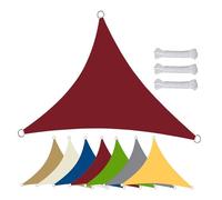 Vela De Sombra Triangular Impermeable 2x2x2 5x5x7m Toldo Pergolas Jardin Exterior,95% Protección UV Tela Lona De Sombreo,Incluye Ojales Y Cuerda, Toldo Balcon Playa Terraza(Dark red,4 x 4 x 4 m)