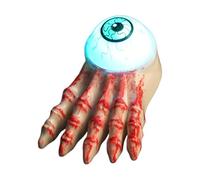 Vela de terror con forma de globo ocular, lámpara de ambiente decorativa con forma de globo ocular, vela LED de Halloween, para casa encantada, jardín, sótano, garaje, granja, pub, oficina en casa