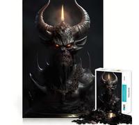 Vela de Terror satánico, Rompecabezas de 1000 Piezas para Adolescentes, Juguete para ejercitar la Mente, Juego Relajante, Corte Premium, (38x26cm)
