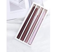 Vela de vela vela vela perfumada color regalo más de 7 horas duración juego de 4 (marrón - crema de vainilla)
