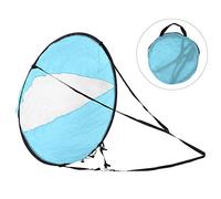 Vela de viento para kayak de tafetán de poliéster, accesorio de navegación en canoa duradero, diseño plegable con ventana transparente, protección UV para kayak, canoa, bote (Azul)