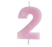 Vela de cumpleaños colorida con el número del día, 6 cm - 8