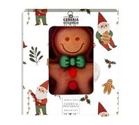 Vela decorativa perfumada de miel y canela - Pan de jengibre - 8 cm - Hecho a mano - Detalles coloridos - Caja regalo - Navidad - Idea regalo