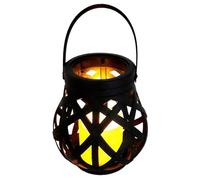 Vela decorativa titilante con farol, diseño elegante, luz suave, ideal para ambientar espacios y crear atmósferas acogedoras.