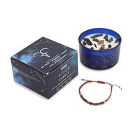 Vela del Zodíaco con Piedras Naturales y Pulsera de Piedras Semipreciosas en Cajita Regalo - Velas Perfumadas Aromaterapia - Regalo Original para Conectar con el Signo del Horóscopo (Aries)
