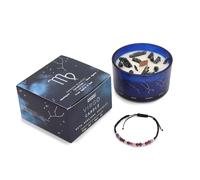 Vela del Zodíaco con Piedras Naturales y Pulsera de Piedras Semipreciosas en Cajita Regalo - Velas Perfumadas Aromaterapia - Regalo Original para Conectar con el Signo del Horóscopo (Virgo)