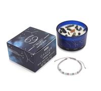 Vela del Zodíaco con Piedras Naturales y Pulsera de Piedras Semipreciosas en Cajita Regalo - Velas Perfumadas Aromaterapia - Regalo Original para Conectar con el Signo del Horóscopo (Cáncer)
