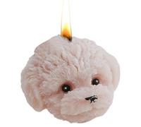 Vela en forma de animal - de soja creativa con diseño de cabeza de perro, vela decorativa perfumada a rosa | Ventaja de estilo de mesa para el hogar accesorio de fotos, regalo de cumpleaños, App