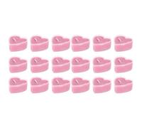 Pssopp Vela en Forma de corazón de 18 Piezas Mini Vela romántica para Cena Velas Decorativas para Cena Regalo del Día de San Valentín decoración del hogar(Rosa)