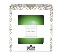 Vela esférica decorativa lacada diámetro 10 cm - Duración 49 horas - Color pistacho - Caja regalo - Cereria di Giorgio - Decoración del hogar - Artesanal