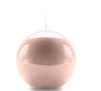 Vela esférica decorativa lacada diámetro 10 cm - Duración 49 horas - Color polvo - Caja regalo - Cereria Di Giorgio