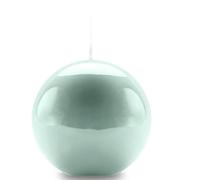 Vela esférica decorativa lacada diámetro 10 cm - Duración 49 horas - Color vintage verde - Caja regalo - Cereria Di Giorgio