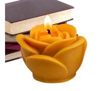 Vela Flor De Rosa - De Soja 5.4x3.6cm | Velas Románticas De Aromaterapia Con Flores De Rosa Decorativas Perfumadas Mini De Té Con Flujo Velas En Forma De Corazón Pequeñas |