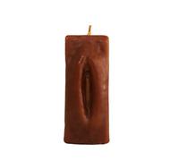 Vela Forma Vagina • Símbolo de Sexualidad Femenina y Fertilidad • Ideal para Rituales de Amor, Deseo y Empoderamiento • 10,3 cm x 4,3 cm (Miel)
