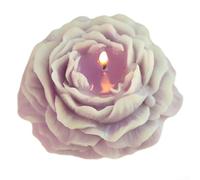 Vela hecha a mano con forma de peonía, larga duración de combustión para una fragancia duradera, elegante adición a la decoración del hogar y eventos especiales (morado)