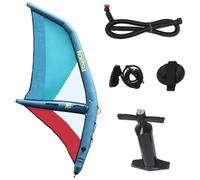 Vela inflable para windsurf con base giratoria de 360°, 5,2 m, para playa y deportes acuáticos, incluye bomba inflable, tela Oxford duradera y materiales de PVC