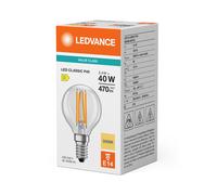 Vela LED clásica P 40 filamento V 4W 830 transpare 4099854482229