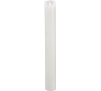 Vela LED en barra de 40 cm "M-Twinkle" con temporizador, vela de cera real en blanco