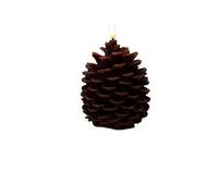 Vela LED Lifetime Marrón Piña de pino 13 cm Efecto llama
