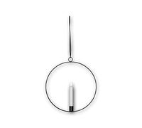 Vela LED "Llama", con anillo Ø 28cm, negra