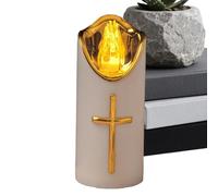 Vela LED sin llama impermeable - Vela de tumba vacilante para exterior con pilas | Impermeable para cementerio, jardín y conmemoración | Decoración segura y duradera resistente a los rayos UV