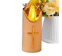 Vela LED sin llama impermeable - Vela de tumba vacilante para exterior con pilas | Impermeable para cementerio, jardín y conmemoración | Decoración segura y duradera resistente a los rayos UV