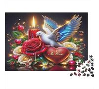 Vela Love Dove Puzzles 1000 Piezas Papel Reciclado para Adultos Puzzle para Adultos Juego Familiar Divertido y desafiante Actividad Divertida para casa Excelente Idea de Regalo 38x26cm/1000pcs