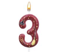 Vela Mágica Cumpleaños Mago, Temática Mágica Velas Cumpleaños Numeros Adorno para Tarta Artículos Fiestas de Mago Mágico para Niños Niñas Regalos de Fiesta (3)